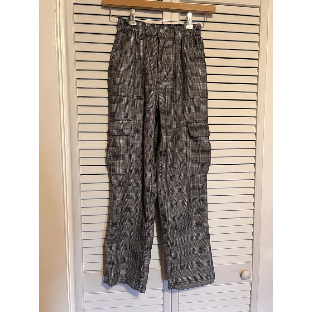PACSUN Women's Size Small S Pants Cargo High Rise‎ Plaid Y2K 90s Retro Straight